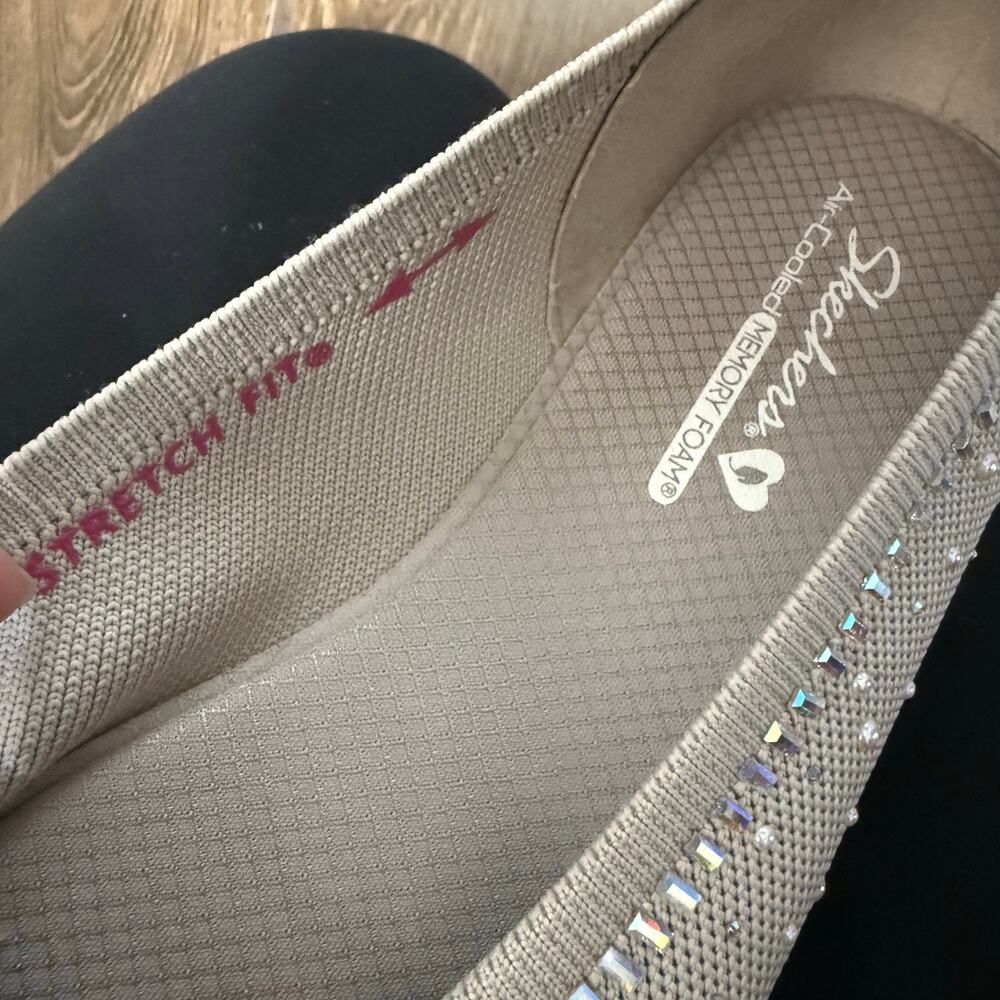 Skechers Cleo 2.0 Mesmerizing Nights Ballet Flat, Taupe, US 8.5 - Picture 8 of 8